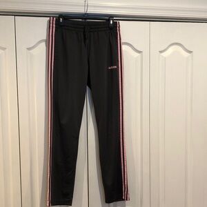 Woman’s Adidas grey track pants with Pink Accents